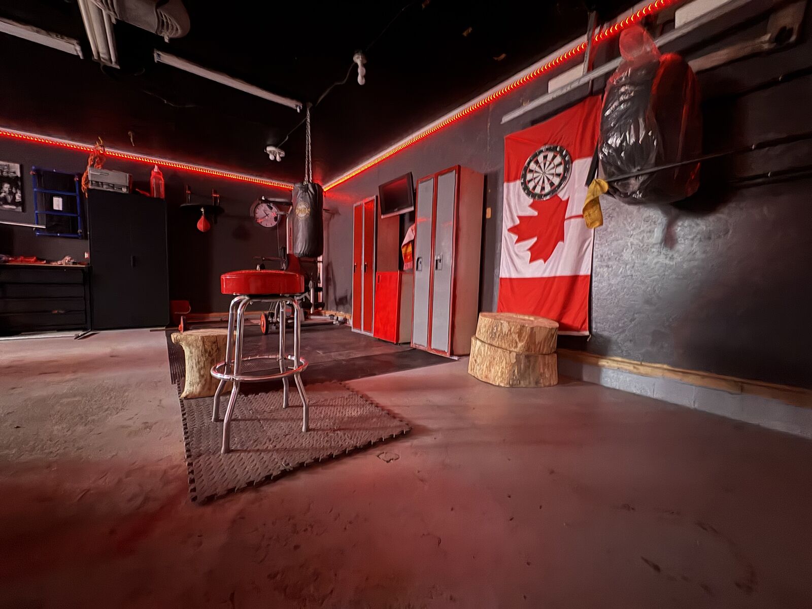 Calgary garage gym build-out after space was reclaimed